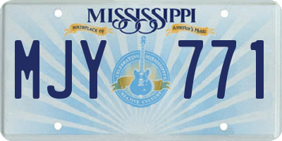 MS license plate MJY771