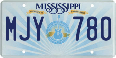 MS license plate MJY780