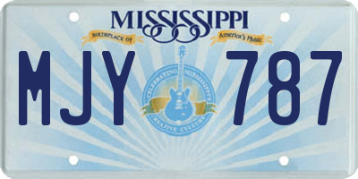 MS license plate MJY787