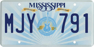 MS license plate MJY791