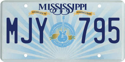MS license plate MJY795