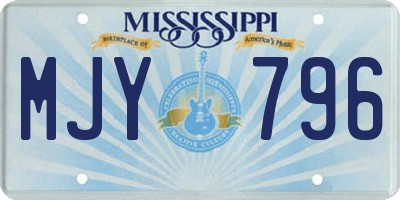 MS license plate MJY796