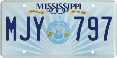 MS license plate MJY797