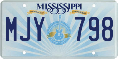 MS license plate MJY798