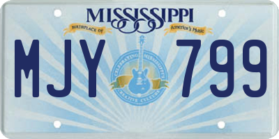 MS license plate MJY799