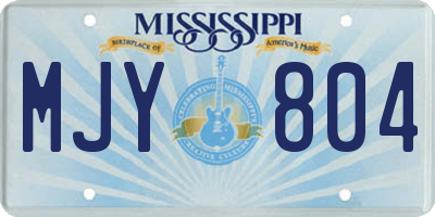 MS license plate MJY804