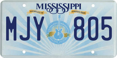 MS license plate MJY805