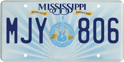 MS license plate MJY806