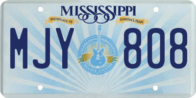 MS license plate MJY808