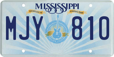 MS license plate MJY810