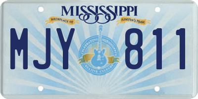 MS license plate MJY811