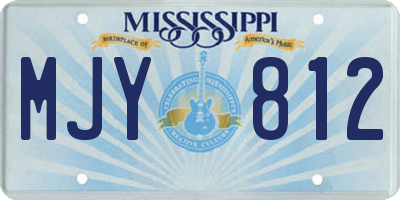 MS license plate MJY812
