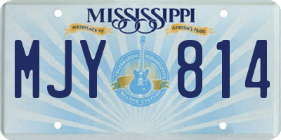 MS license plate MJY814