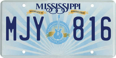 MS license plate MJY816