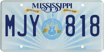 MS license plate MJY818