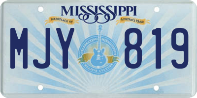 MS license plate MJY819