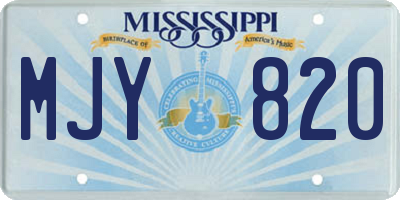 MS license plate MJY820
