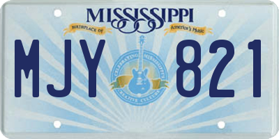 MS license plate MJY821