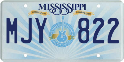 MS license plate MJY822