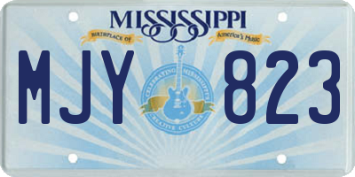 MS license plate MJY823