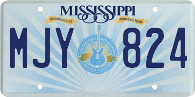 MS license plate MJY824