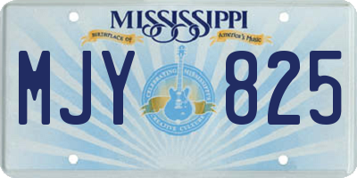 MS license plate MJY825