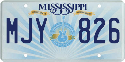 MS license plate MJY826