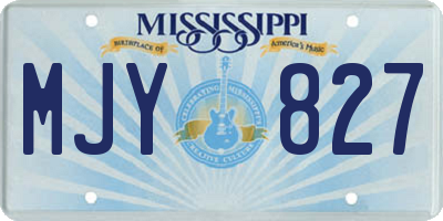 MS license plate MJY827
