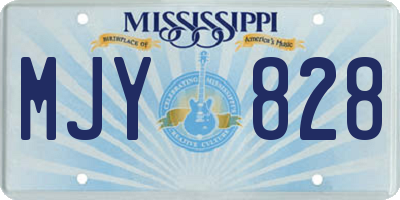 MS license plate MJY828