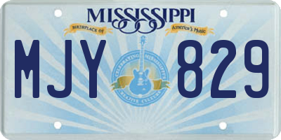 MS license plate MJY829