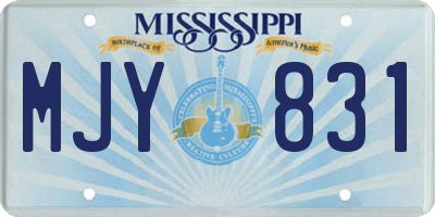 MS license plate MJY831