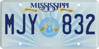 MS license plate MJY832