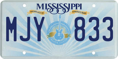 MS license plate MJY833