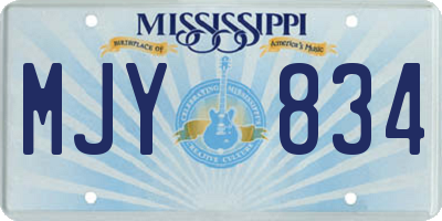 MS license plate MJY834