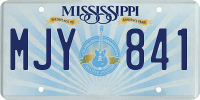 MS license plate MJY841