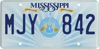 MS license plate MJY842