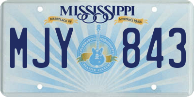 MS license plate MJY843