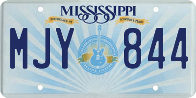 MS license plate MJY844