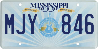 MS license plate MJY846