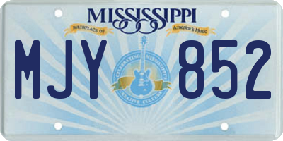 MS license plate MJY852
