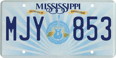 MS license plate MJY853