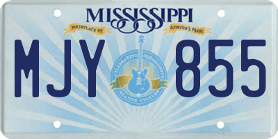 MS license plate MJY855