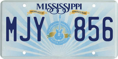 MS license plate MJY856