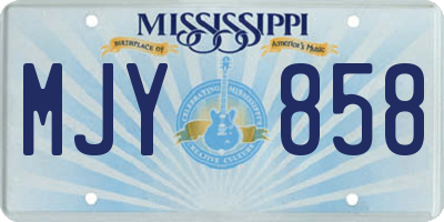 MS license plate MJY858