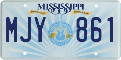 MS license plate MJY861