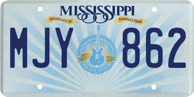 MS license plate MJY862