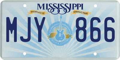 MS license plate MJY866