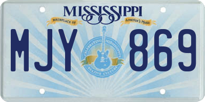 MS license plate MJY869