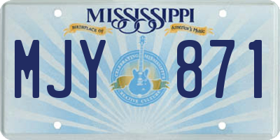 MS license plate MJY871