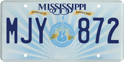 MS license plate MJY872